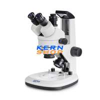 KERN OPTICS Sztereó zoom mikroszkóp trinokulár tubussal, 7,5x - 45x nagyítással, alsó-felső LED-es megvilágítással, KERN OPTICS OZL 468