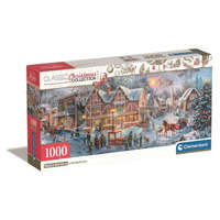 Karácsony Karácsonyi falu Getting Ready 1000 db-os panorama puzzle Clementoni