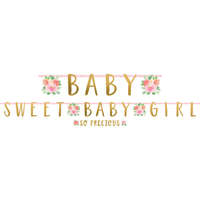 Baby Floral Baby Sweet Baby Girl papír felirat 2 részes