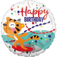 Születésnap Happy Birthday Tigris fólia lufi 43 cm