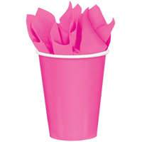 Színes Bright Pink papír pohár 8 db-os 250 ml