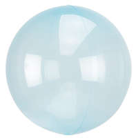 Színes Áttetsző Crystal Gömb Blue Fólia lufi 45 cm