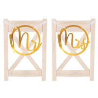 Esküvő Esküvő Mr és Mrs felirat székre