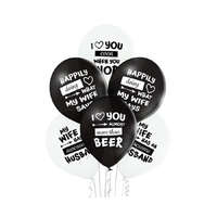 Esküvő Best Wife Ever, Legjobb Feleség léggömb, lufi 6 db-os 12 inch (30 cm)