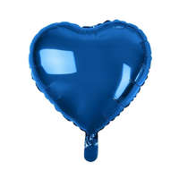 Szív Dark Blue Heart, Kék szív fólia lufi 37 cm