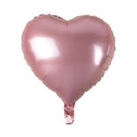 Szív Light Pink Heart, Rózsaszín szív fólia lufi 37 cm