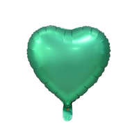 Szív Matt Green Heart, Zöld szív fólia lufi 37 cm