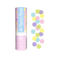 Születésnap Pastel Multicolour, Színes konfetti kilövő 15 cm
