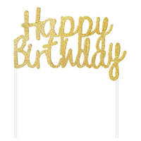 Születésnap Happy Birthday Gold torta dekoráció, topper