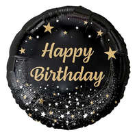 Születésnap Happy Birthday Black fólia lufi 36 cm