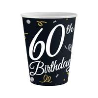 Születésnap B&C Happy Birthday 60 papír pohár 6 db-os 200 ml