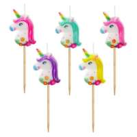 Születésnap Unicorn Multicolour, Unikornis tortagyertya szett 6 db-os