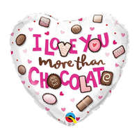 Szerelem I Love You Chocolate fólia lufi 46 cm