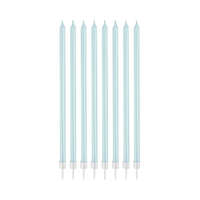 Színes Pearly Light Blue, Kék tortagyertya, gyertya szett 8 db-os