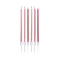 Színes B&C Metallic Rose Gold tortagyertya, gyertya szett 6 db-os