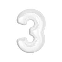 Számok B&C White, Fehér 3-as szám fólia lufi 92 cm