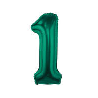 Számok B&C Bottle Green, Zöld 1-es szám fólia lufi 85 cm