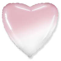 Szerelem White Pink Heart, Fehér Rózsaszín Szív fólia lufi 46 cm