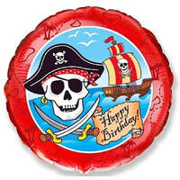 Kalóz Happy Birthday Pirate, Kalóz fólia lufi 46 cm