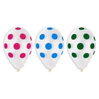 Színes Color Dots, Színes léggömb, lufi 5 db-os 13 inch (33 cm)