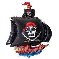 Kalóz Pirate ship, Kalózhajó fólia lufi 36 cm