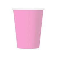 Színes Solid Pink, Rózsaszín papír pohár 6 db-os 270 ml