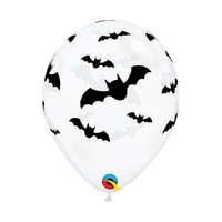 Halloween Halloween Bats, Denevér léggömb, lufi 6 db-os 11 inch (28 cm)
