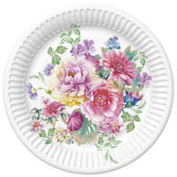 MÁRKÁK-Évszakok Virág Arrangement papírtányér 8 db-os 22,7 cm