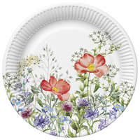MÁRKÁK-Évszakok Virág Meadow in June papírtányér 8 db-os 22,7 cm