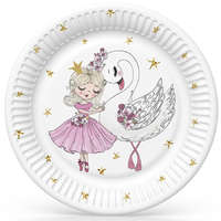 MÁRKÁK-Sport Balett, Balerina With Swan papírtányér 8 db-os 22,7 cm