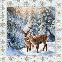 Karácsony Karácsony Couple in Forest szalvéta 20 db-os 33x33 cm