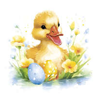 Húsvét Húsvét Cute Baby Duck szalvéta 20 db-os 33x33 cm