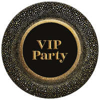 MÁRKÁK-Születésnap Party Gold VIP papírtányér 8 db-os 22,7 cm
