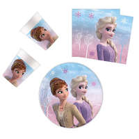 Disney Jégvarázs Disney Frozen II Wind Spirit, Jégvarázs party szett 36 db-os 20 cm-es tányérral