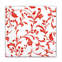 Virág Piros mintás Arabesque Red szalvéta 20 db-os 33x33 cm FSC