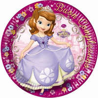 Disney Szófia Disney Sofia Happy Birthday, Szófia Papírtányér 8 db-os 23 cm