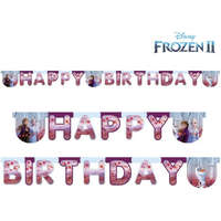 Disney Jégvarázs Disney Frozen II Leaf, Jégvarázs Happy Birthday felirat 200 cm