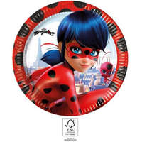 Katicabogár és Fekete Macska kalandjai Miraculous Ladybug, Katicabogár és Fekete macska kalandjai papírtányér 8 db-os 23 cm FSC