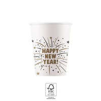 Boldog Új Évet Happy New Year Flares papír pohár 8 db-os 200 ml FSC