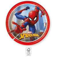 Pókember Spiderman Crime Fighter, Pókember papírtányér 8 db-os 20 cm FSC