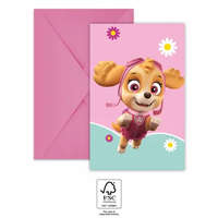 Mancs Őrjárat Paw Patrol Skye and Everest, Mancs Őrjárat Party meghívó 6 db-os FSC