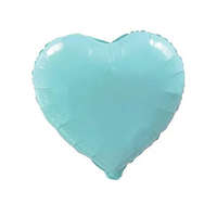 Színes Blue Pastel Heart, Kék szív fólia lufi 46 cm