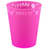 Party Fuchsia Fluorescent, Fukszia pohár, műanyag 250 ml