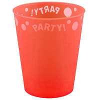 Party Orange Fluorescent, Narancssárga pohár, műanyag 250 ml