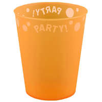 Party Orange, Narancssárga pohár, műanyag 250 ml