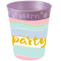 Színes Elegant Party pohár, műanyag 250 ml