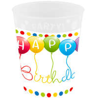 Boldog Születésnapot Happy Birthday Streamers pohár, műanyag 250 ml