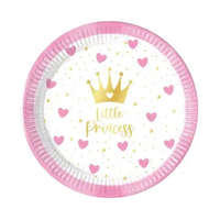 Hercegnők Hercegnők Little Princess papírtányér 8 db-os 20 cm FSC