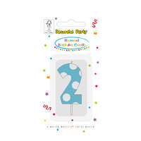 Színes Színes Light Blue 2-es tortagyertya, számgyertya