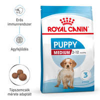 Royal Canin ROYAL CANIN MEDIUM PUPPY - közepes testű kölyök kutya száraztáp 15kg